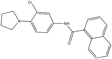 N-[3-chloro-4-(1-pyrrolidinyl)phenyl]-1-naphthamide Struktur