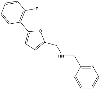 N-{[5-(2-fluorophenyl)-2-furyl]methyl}-N-(2-pyridinylmethyl)amine Struktur