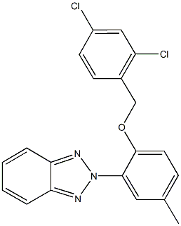 2-(2H-1,2,3-benzotriazol-2-yl)-4-methylphenyl 2,4-dichlorobenzyl ether Struktur