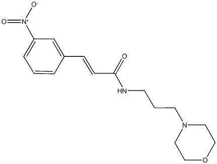 3-{3-nitrophenyl}-N-[3-(4-morpholinyl)propyl]acrylamide Struktur