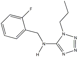 N-(2-fluorobenzyl)-N-(1-propyl-1H-tetraazol-5-yl)amine Struktur