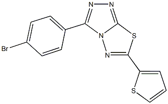 3-(4-bromophenyl)-6-(2-thienyl)[1,2,4]triazolo[3,4-b][1,3,4]thiadiazole Struktur