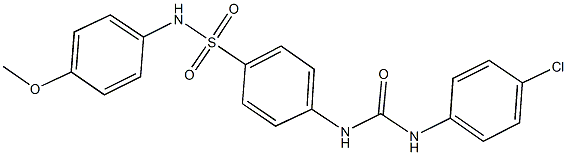 4-{[(4-chloroanilino)carbonyl]amino}-N-(4-methoxyphenyl)benzenesulfonamide Struktur