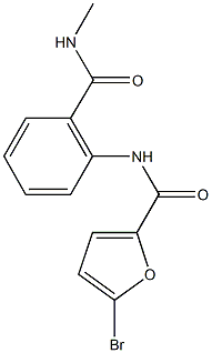 5-bromo-N-{2-[(methylamino)carbonyl]phenyl}-2-furamide Struktur