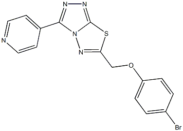 6-[(4-bromophenoxy)methyl]-3-(4-pyridinyl)[1,2,4]triazolo[3,4-b][1,3,4]thiadiazole Struktur