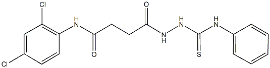 4-[2-(anilinocarbothioyl)hydrazino]-N-(2,4-dichlorophenyl)-4-oxobutanamide Struktur