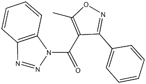 1-[(5-methyl-3-phenyl-4-isoxazolyl)carbonyl]-1H-1,2,3-benzotriazole Struktur