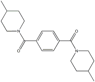 4-methyl-1-{4-[(4-methyl-1-piperidinyl)carbonyl]benzoyl}piperidine Struktur