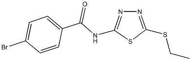 4-bromo-N-[5-(ethylsulfanyl)-1,3,4-thiadiazol-2-yl]benzamide Struktur