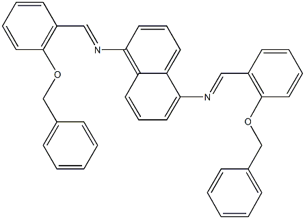 N-[2-(benzyloxy)benzylidene]-N-(5-{[2-(benzyloxy)benzylidene]amino}-1-naphthyl)amine Struktur