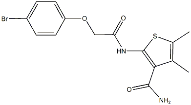 2-{[(4-bromophenoxy)acetyl]amino}-4,5-dimethylthiophene-3-carboxamide Struktur