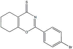 2-(4-bromophenyl)-5,6,7,8-tetrahydro-4H-1,3-benzoxazine-4-thione Struktur