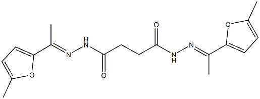 N'~1~,N'~4~-bis[1-(5-methyl-2-furyl)ethylidene]succinohydrazide Struktur