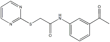 N-(3-acetylphenyl)-2-(2-pyrimidinylsulfanyl)acetamide Struktur