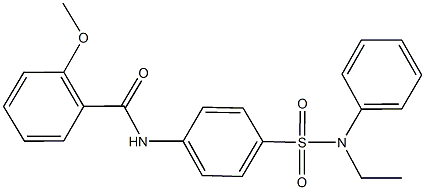 N-{4-[(ethylanilino)sulfonyl]phenyl}-2-methoxybenzamide Struktur