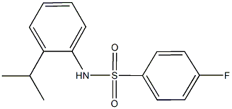 4-fluoro-N-(2-isopropylphenyl)benzenesulfonamide Struktur