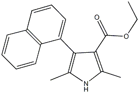 ethyl 2,5-dimethyl-4-(1-naphthyl)-1H-pyrrole-3-carboxylate Struktur