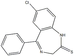 7-chloro-5-phenyl-1,3-dihydro-2H-1,4-benzodiazepine-2-thione Struktur