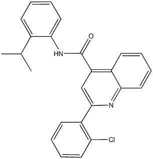 2-(2-chlorophenyl)-N-(2-isopropylphenyl)-4-quinolinecarboxamide Struktur