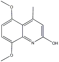 5,8-dimethoxy-4-methyl-2-quinolinol Struktur