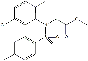 methyl {5-chloro-2-methyl[(4-methylphenyl)sulfonyl]anilino}acetate Struktur