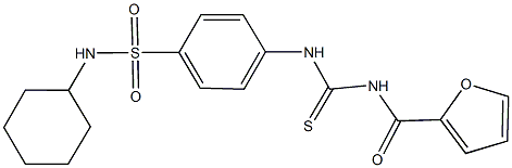 N-cyclohexyl-4-{[(2-furoylamino)carbothioyl]amino}benzenesulfonamide Struktur