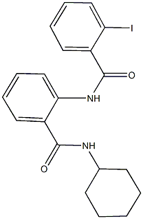 N-cyclohexyl-2-[(2-iodobenzoyl)amino]benzamide Struktur