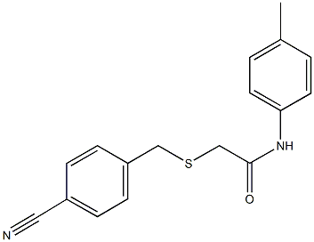 2-[(4-cyanobenzyl)sulfanyl]-N-(4-methylphenyl)acetamide Struktur