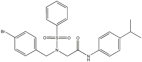 2-[(4-bromobenzyl)(phenylsulfonyl)amino]-N-(4-isopropylphenyl)acetamide Struktur