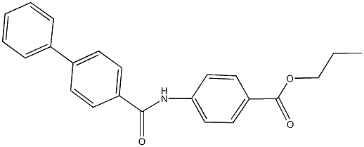 propyl 4-[([1,1'-biphenyl]-4-ylcarbonyl)amino]benzoate Struktur