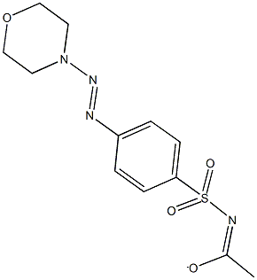 1-({[4-(4-morpholinyldiazenyl)phenyl]sulfonyl}imino)ethanolate Struktur