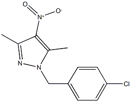 1-(4-chlorobenzyl)-4-nitro-3,5-dimethyl-1H-pyrazole Struktur