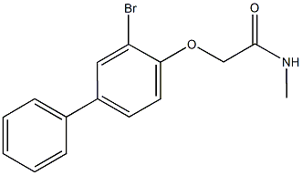 2-[(3-bromo[1,1'-biphenyl]-4-yl)oxy]-N-methylacetamide Struktur