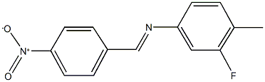 3-fluoro-4-methyl-N-(4-nitrobenzylidene)aniline Struktur