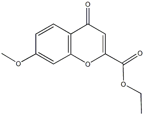 ethyl 7-methoxy-4-oxo-4H-chromene-2-carboxylate Struktur