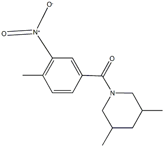 1-({3-nitro-4-methylphenyl}carbonyl)-3,5-dimethylpiperidine Structure