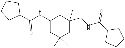 N-(3-{[(cyclopentylcarbonyl)amino]methyl}-3,5,5-trimethylcyclohexyl)cyclopentanecarboxamide Struktur