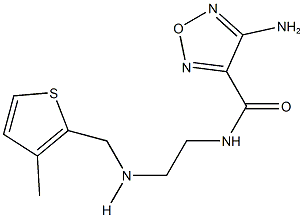 4-amino-N-(2-{[(3-methyl-2-thienyl)methyl]amino}ethyl)-1,2,5-oxadiazole-3-carboxamide Struktur