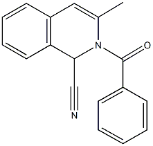 2-benzoyl-3-methyl-1,2-dihydro-1-isoquinolinecarbonitrile Struktur