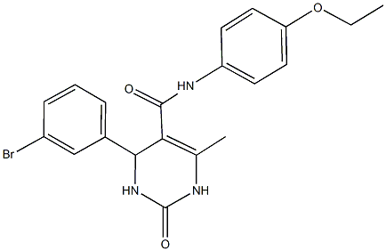 4-(3-bromophenyl)-N-(4-ethoxyphenyl)-6-methyl-2-oxo-1,2,3,4-tetrahydro-5-pyrimidinecarboxamide Struktur