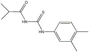 N-(3,4-dimethylphenyl)-N'-isobutyrylthiourea Struktur