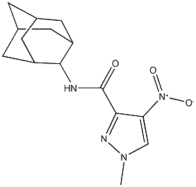 N-(2-adamantyl)-4-nitro-1-methyl-1H-pyrazole-3-carboxamide Struktur