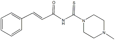 N-[(4-methyl-1-piperazinyl)carbothioyl]-3-phenylacrylamide Struktur