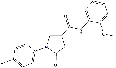 1-(4-fluorophenyl)-N-(2-methoxyphenyl)-5-oxo-3-pyrrolidinecarboxamide Struktur