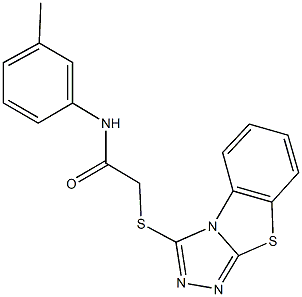 N-(3-methylphenyl)-2-([1,2,4]triazolo[3,4-b][1,3]benzothiazol-3-ylsulfanyl)acetamide Struktur