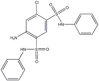 4-amino-6-chloro-N~1~,N~3~-diphenyl-1,3-benzenedisulfonamide Struktur