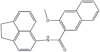 N-(1,2-dihydro-5-acenaphthylenyl)-3-methoxy-2-naphthamide Struktur