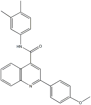 N-(3,4-dimethylphenyl)-2-(4-methoxyphenyl)-4-quinolinecarboxamide Struktur