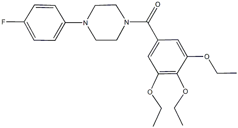 1-(4-fluorophenyl)-4-(3,4,5-triethoxybenzoyl)piperazine Struktur