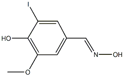 4-hydroxy-3-iodo-5-methoxybenzaldehyde oxime Struktur